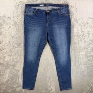 KUT from the Kloth Toothpick Skinny Jeans Women's Size 22W Blue Denim Pants